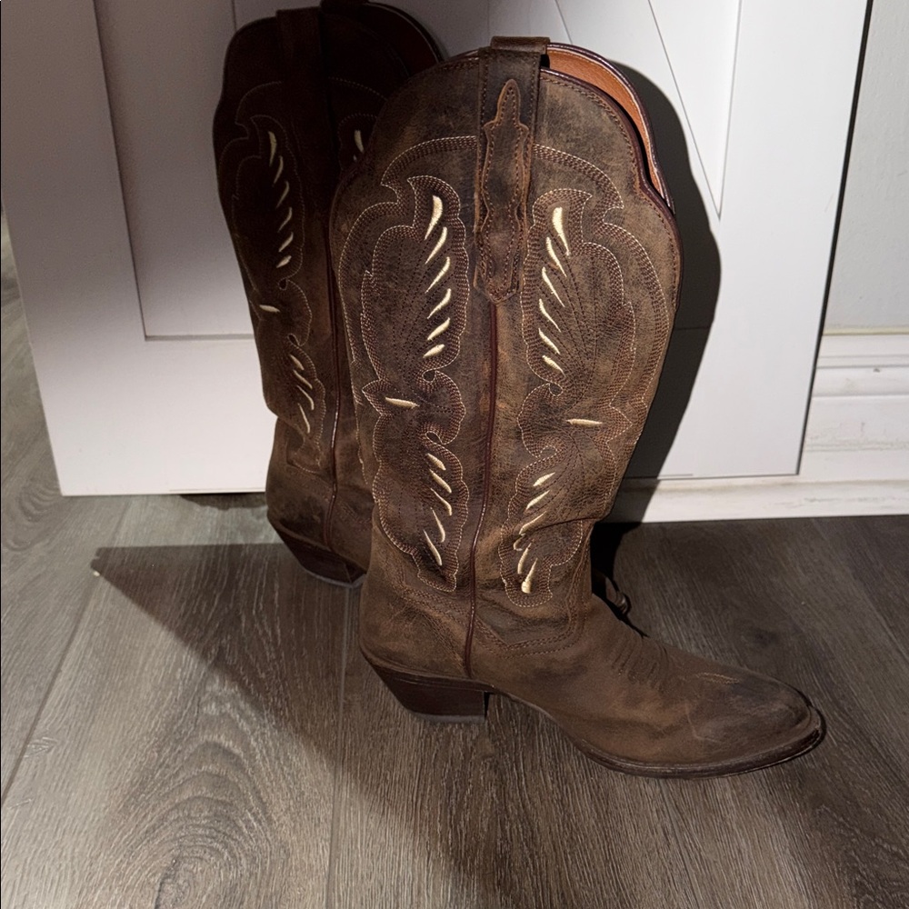 Brown Over-the-Knee Western Boots - Women's